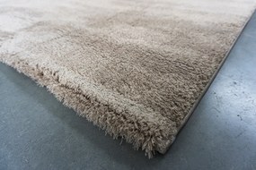 Koberec Microsofty 8301 béžový shaggy obdĺžnikový – vlas 30 mm Rozmer: 160x220 cm