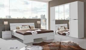 Nočný stolík s 2 zásuvkami Anna, biely