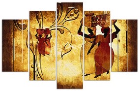 Gario Obraz na plátne Africké ženy - 5 dielny Rozmery: 200 x 100 cm