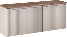 Comad Kúpeľňová skrinka pod doskové umývadlo set Nova Cashmere 140 kašmír/dub cassela