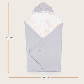 Lionelo - Zavinovačka do autosedačky TRAVEL SWADDLE 90x90 cm Sivý Balón