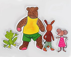 MARIONETINO – Boudo, budko s Koblížkom – bábky 5 ks + domček