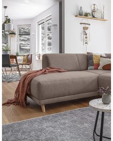 Hnedá rozkladacia/s úložným priestorom rohová pohovka (ľavý roh/do L) Classy Sophie – Miuform