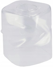 BERGE LED luster stropné svietidlo 2xE27, skladací sklenený štvorec, transparentný