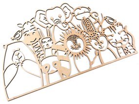Veselá Stena Drevená nástenná dekorácia Africké zvieratá