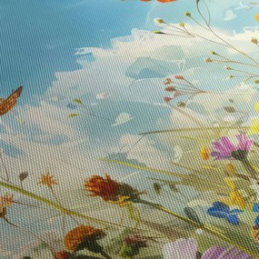 Obraz - Motýle na letnej lúke (90x60 cm)