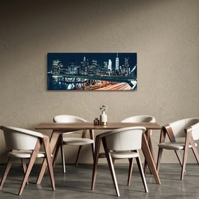 Obraz nočného mesta (120x50 cm)