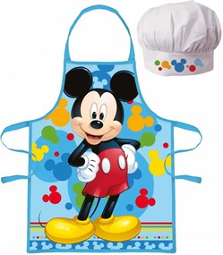 Detská / chlapčenská zástera s kuchárskou čiapkou Mickey Mouse - Disney - pre deti 3 - 8 rokov