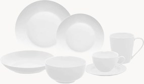 Porcelánová raňajková súprava Flow Linasol, 4 osoby, 28 ks