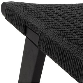 Čierne kreslo s výpletom Carson – Actona
