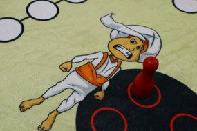 Ayyildiz, Aladinovo Človeče nehnevaj sa + figúrky a kocka, kusový koberec, 100x100, viacfarebná, detská izba