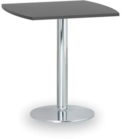 Konferenčný stolík FILIP II, 660x660 mm, chrómovaná podnož, doska grafit