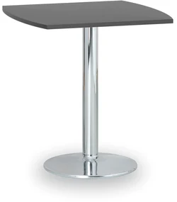 Konferenčný stolík FILIP II, 660x660 mm, chrómovaná podnož, doska grafit