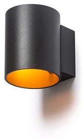 RENDL R12740 TUBA nástenná lampa, up - down matná čierna/zlatá
