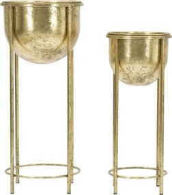 Sada 2 ks kvetinových stojanov Coppia zlatá