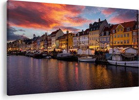 Obraz - Nyhavn, Kodaň (90x60 cm)