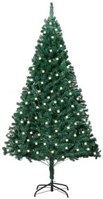 Umelý vianočný stromček s LED a hustými vetvičkami zelený 240cm 3077452