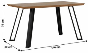 Jedálenský stôl 140 cm Pette. Vlastná spoľahlivá doprava až k Vám domov. 1016575