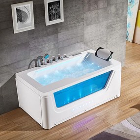 BPS-koupelny Hydromasážna vaňa HYD-NE912WH 170x90 BIELA s ohrevom vody