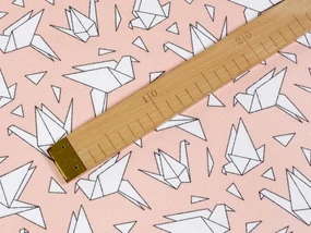 Biante Detský dekoračný záves Leona LN-044 Origami vtáci na lososovom 130x240 cm