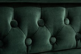 Pohovka Chesterfield zamat zelená