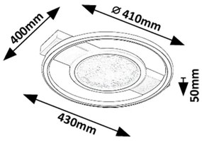 Rabalux 71377 - LED Stropné svietidlo ARANIS LED/50W/230V 3000K