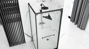 Rea Rea, kúpeľňová polica 285x145x40 mm, SF07, čierna matná, REA-06012