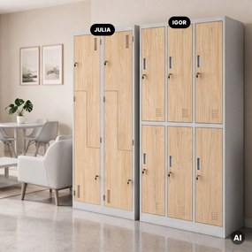 Šatníková skriňa typu L sivá, dub sonoma, 800x1850x450 mm: JULIA Eco Design
