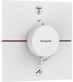 HANSGROHE ShowerSelect Comfort E termostat pod omietku pre 2 spotrebiče, matná biela, 15572700