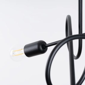 Sollux SL.1434 - Prisadený luster LOOP 3xE27/15W/230V čierna