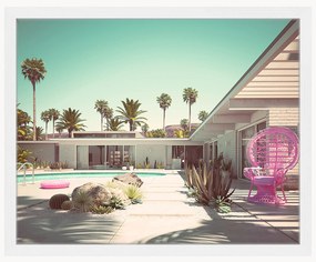 Nástenná dekorácia's rámom Pink Vacation