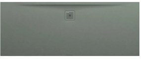 LAUFEN Pro obdĺžniková sprchová vanička z materiálu Marbond, odtok na dlhšej strane, 1800 x 700 x 33 mm, betónová šedá, H2149560790001