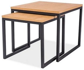 Konferenčný stolík Largo Duo, dub / čierna