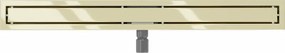 Mexen Flat nerezový sprchový žľab 100 cm (2v1) - vzor M13 , zlatá, 1510100-15