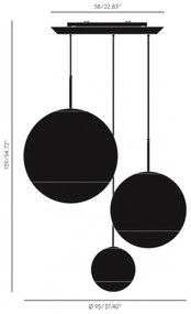 Tom Dixon Mirror Ball Range Round 3-pl. chróm