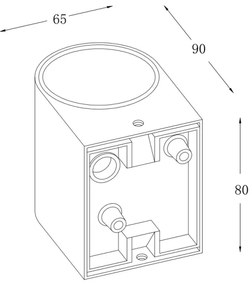 RED - Design Rendl -R12027- LED Vonkajšie nástenné svietidlo ZACK LED/3W/230V IP54