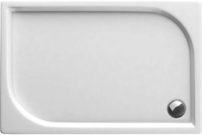 Deante Cubic, obdĺžniková akrylátová sprchová vanička 120x90x4,5 cm, hĺbka 3cm, biela, KTK_043B