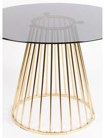 Okrúhly jedálenský stôl so sklenenou doskou ø 104 cm Floris – White Label