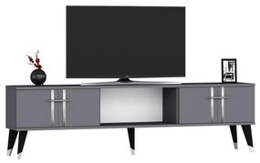 TV stolík/skrinka Pebine 2 (antracit + strieborná) . Vlastná spoľahlivá doprava až k Vám domov. 1095306