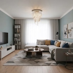 Ideal Lux - Krištáľový prisadený luster CARLTON 12xE14/40W/230V chróm