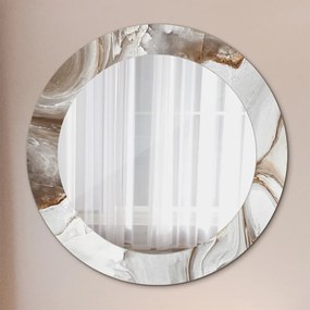 Okrúhle zrkadlo s potlačou Jasný mramor fi 60 cm