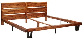 vidaXL Posteľný rám so živými okrajmi akáciový masív 200 cm