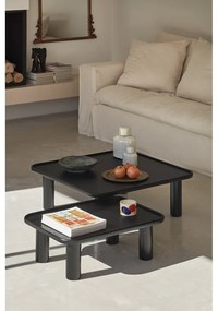 Súprava 2 čiernych odkladacích stolíkov Teulat Nest