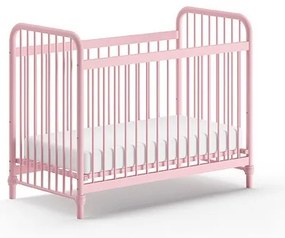 Ružová kovová postieľka 60x120 cm BRONXX – Vipack