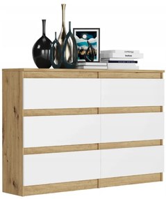 Praktická komoda R-120 - rôzne farebné prevedenia artisan mix biela