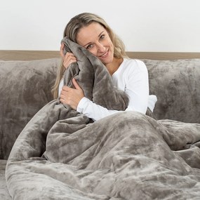 4home obliečky mikroflanel sivá, 140 x 200 cm, 70 x 90 cm