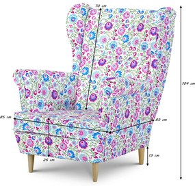 Pohodlné škandinávske kreslo Ušák LOKO