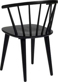 Čierna jedálenská stolička z dreva kaučukovníka Rowico Carmen