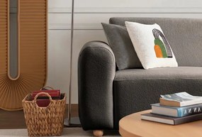 Rohová sedačka Slota (antracit) (P). Akcia -18%. Vlastná spoľahlivá doprava až k Vám domov. 1145322