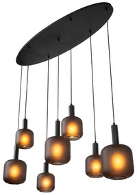 Lucide 45405/07/30 - Luster na lanku ELOISE 7xE27/40W/230V čierna